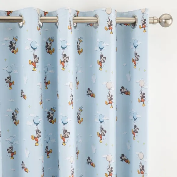 Disney Soft Skies Mickey Mouse Eyelet Curtains 1