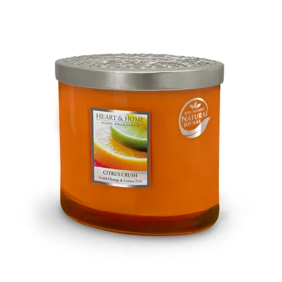 Heart and Home Ellipse Citrus Crush Multi Wick Candle 3