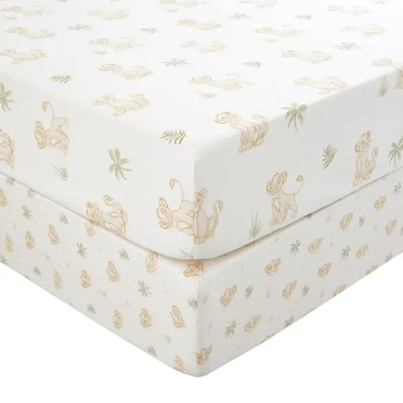 Set of 2 Disney Simba Adventures 100% Cotton Fitted Sheets 3