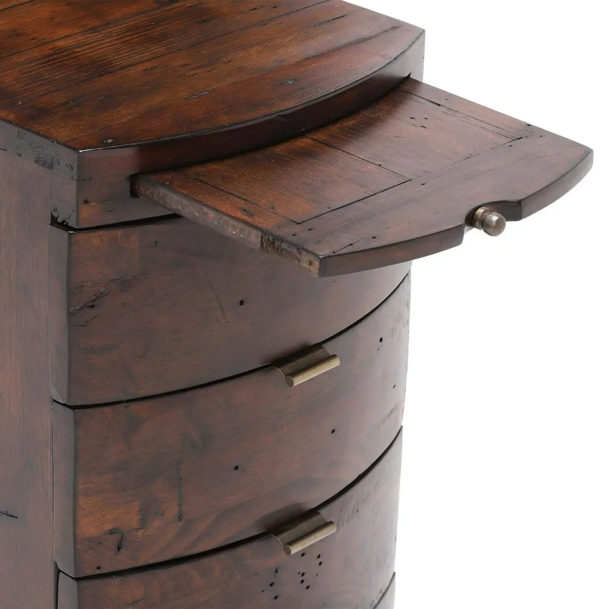 Navajos 3 Drawer Bow Front Bedside Table, Wood | Barker & Stonehouse 6