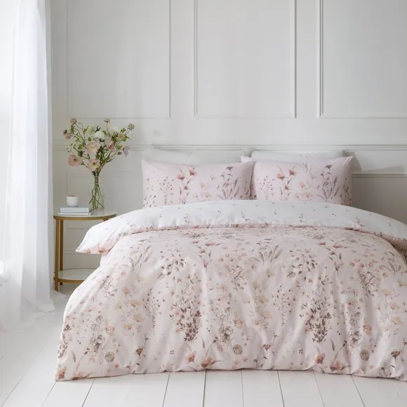 Watercoloured Floral Duvet Cover & Pillowcase Set 1