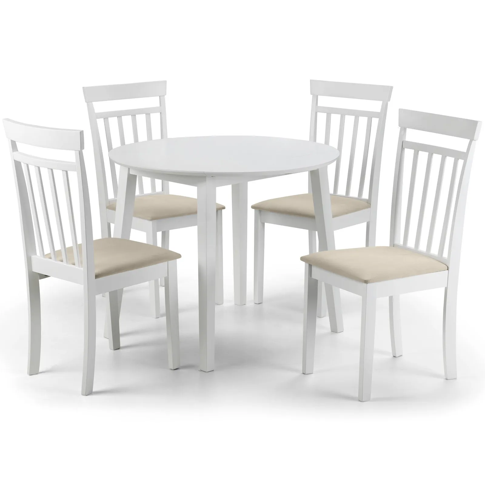 Coast 2-4 Seater Round Extendable Dining Table with 4 Chairs