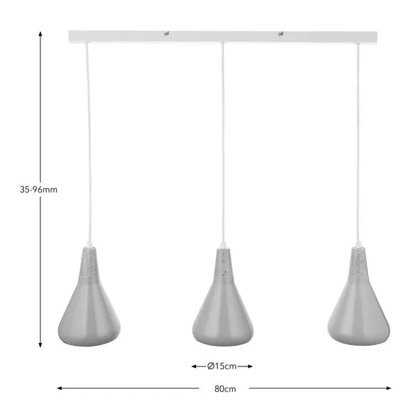 Wolston 3 Light Adjustable Diner Ceiling Light 6