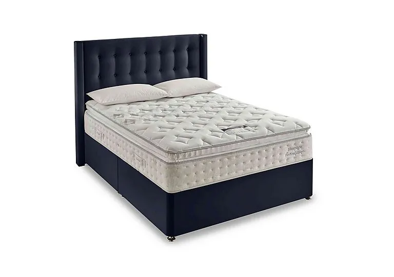 Revitalise Breathe 3000 Pillowtop Divan Set - Double - Smooth Velvet Maritime