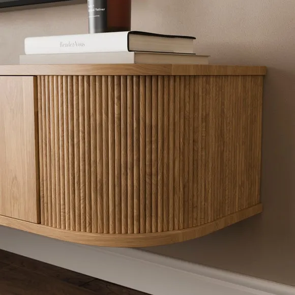Mateo Wall Mounted TV Unit, Wood Effect 4