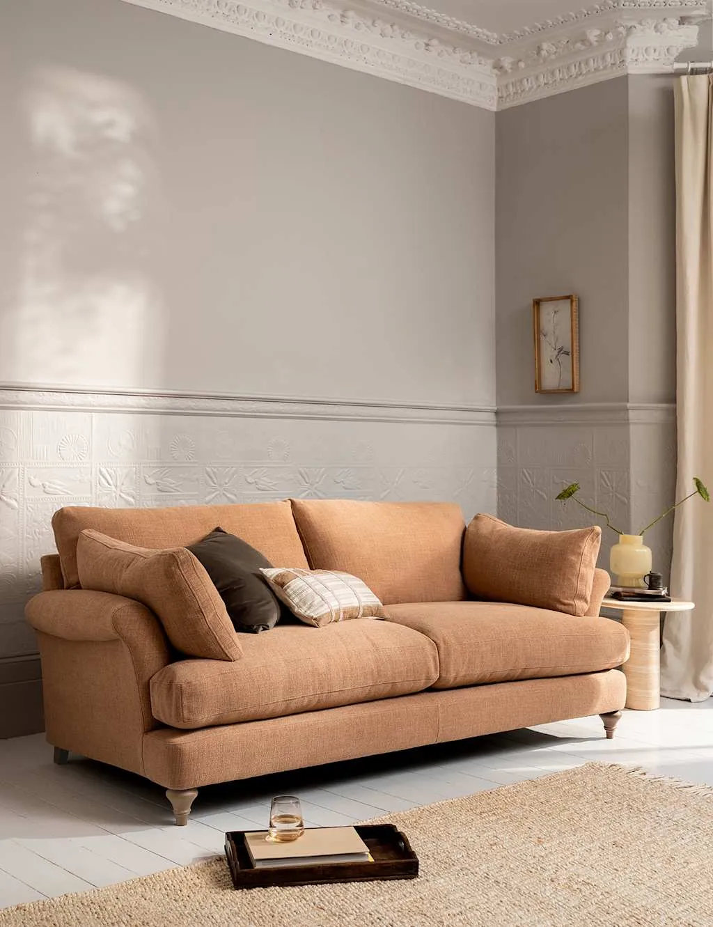 BARKER AND STONEHOUSE Isla 3 Seater Sofa Tan