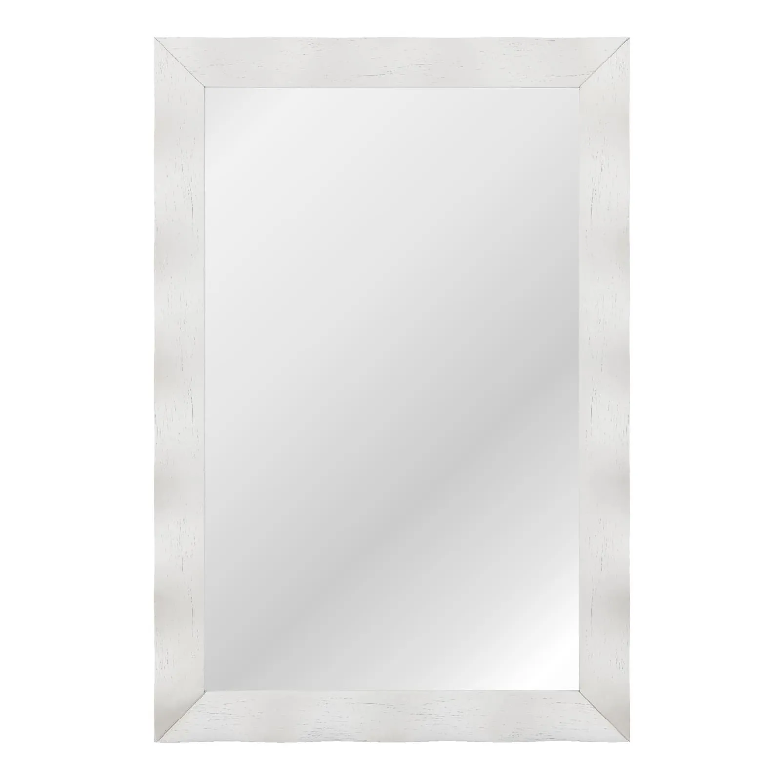 Costway Farmhouse Wall Mirror 106CM x71CM Wood Vanity Wall Mirror in White