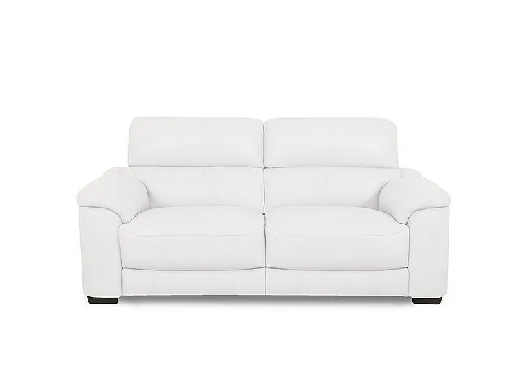 Nova Leather 2 Seater Power Recliner Sofa with Power Headrests - BV Star White