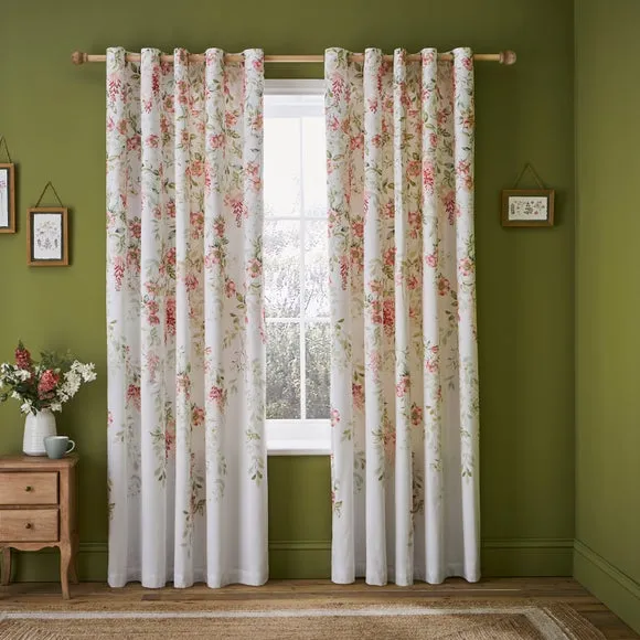 Wisteria Trail Polycotton Blackout Eyelet Curtains 2
