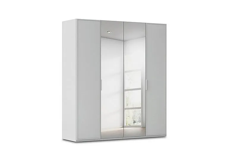 Cadre 201cm 4 Door Hinged Wardrobe with 2 Mirror Doors