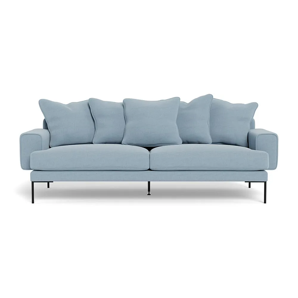 Heal's Torrington 4 Seater Sofa Capelo Linen-Cotton Sea Shanty Black Feet 1