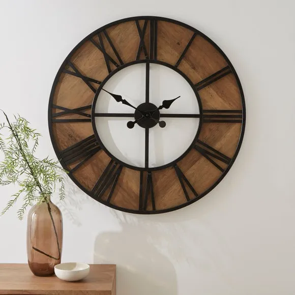 Fulton Industrial Skeleton Wall Clock 1