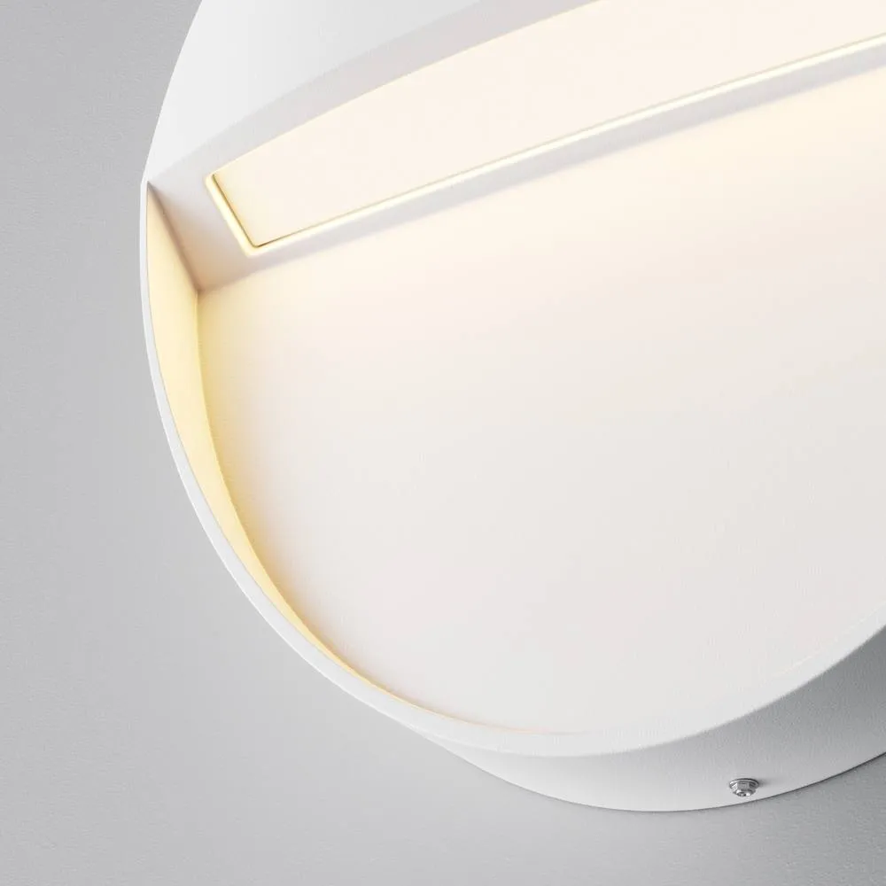 Netlighting Mane Round Outdoor Flush Wall Lamp White 3000K 100lm IP54 2