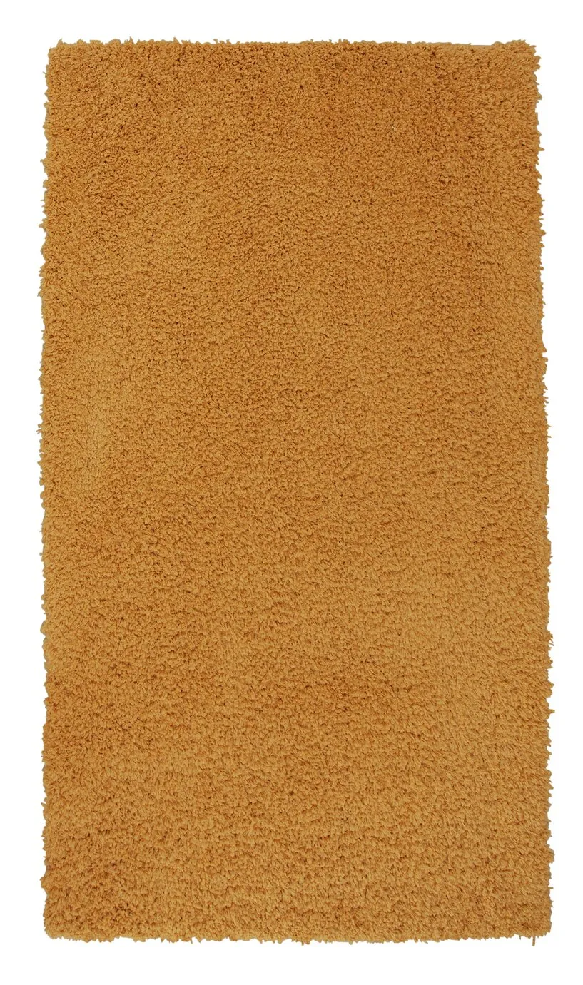 Argos Home Cosy Woven Cut Pile Rug - 80x150cm - Mustard