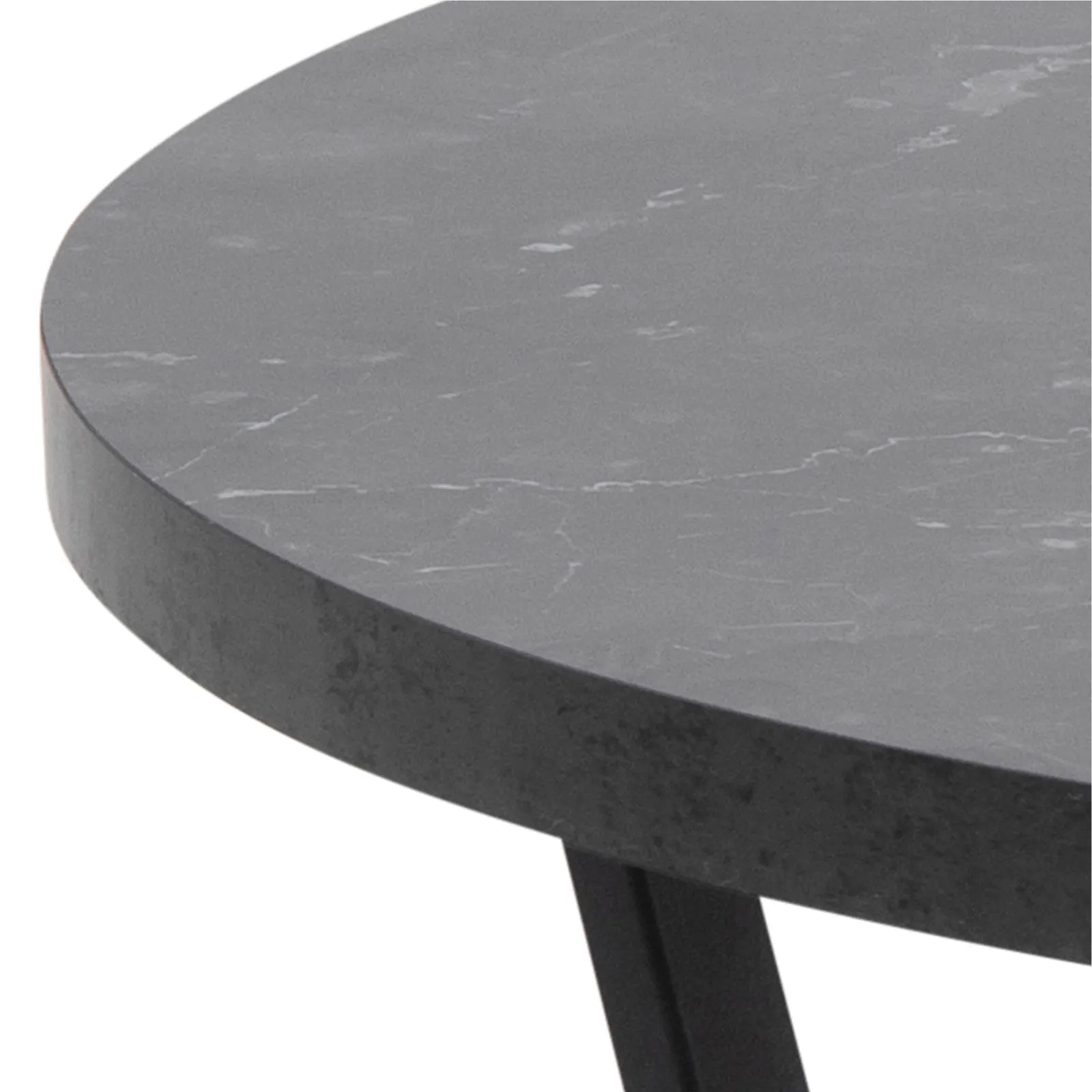 Furniture To Go Amble Round Coffee Table with Black Marble Effect Top 5