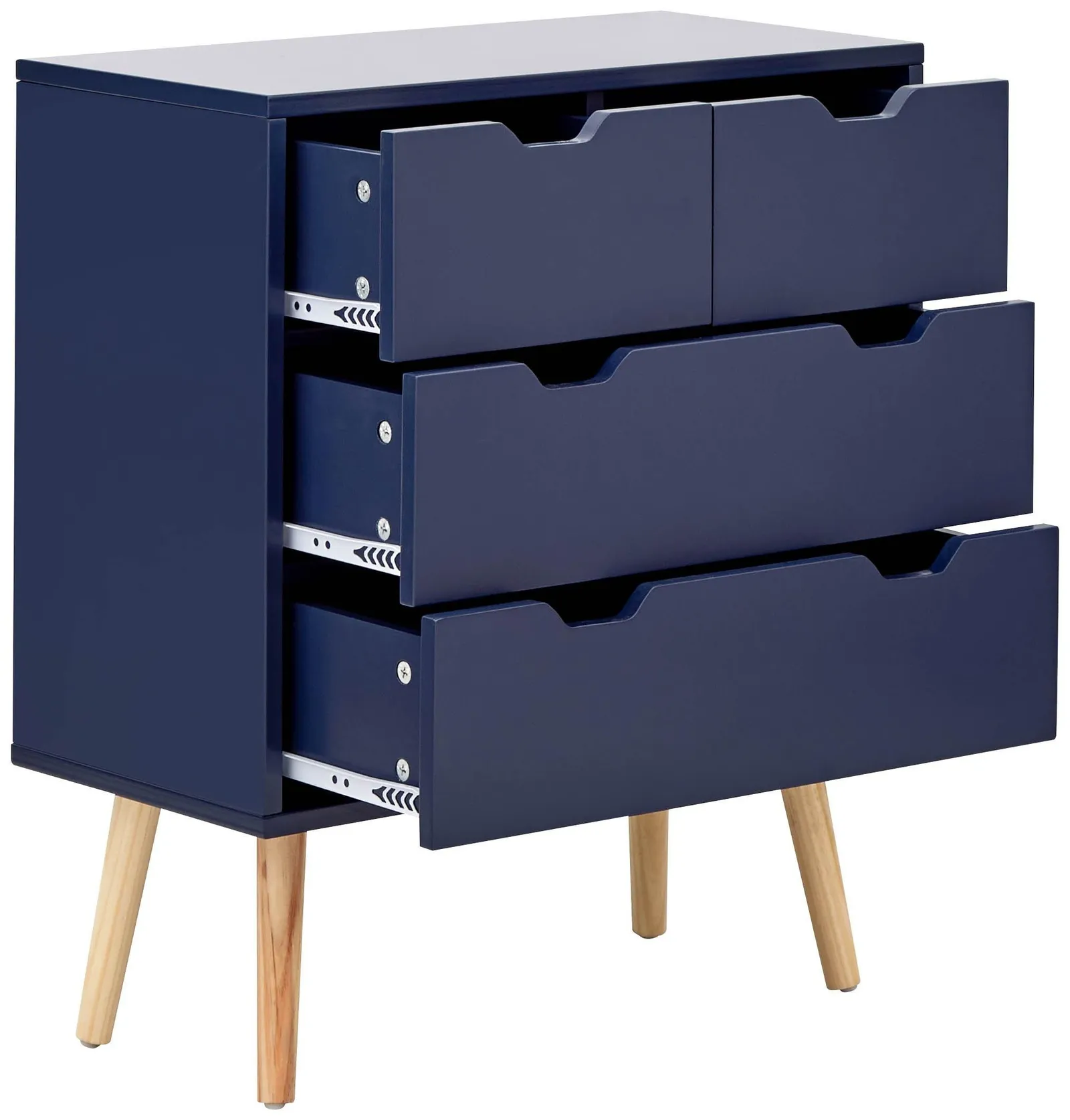 GFW Nyborg 2+2 Drawer Chest in Dark Blue 3