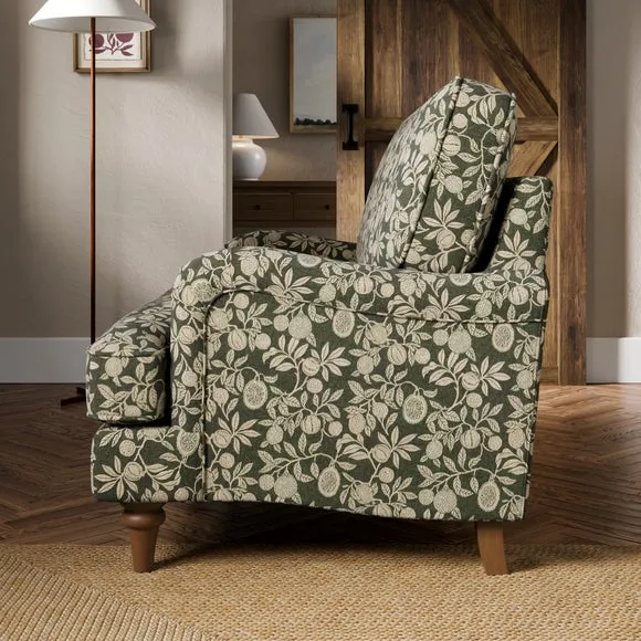 Beatrice II Vintage Pod Print Snuggle Chair 3