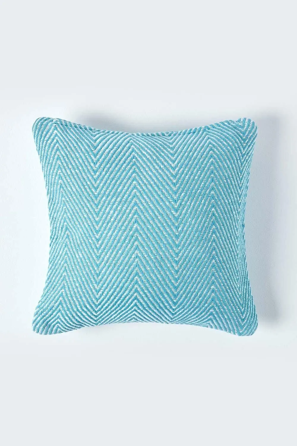 Homescapes Cotton Halden Cushion Cover in Teal 1
