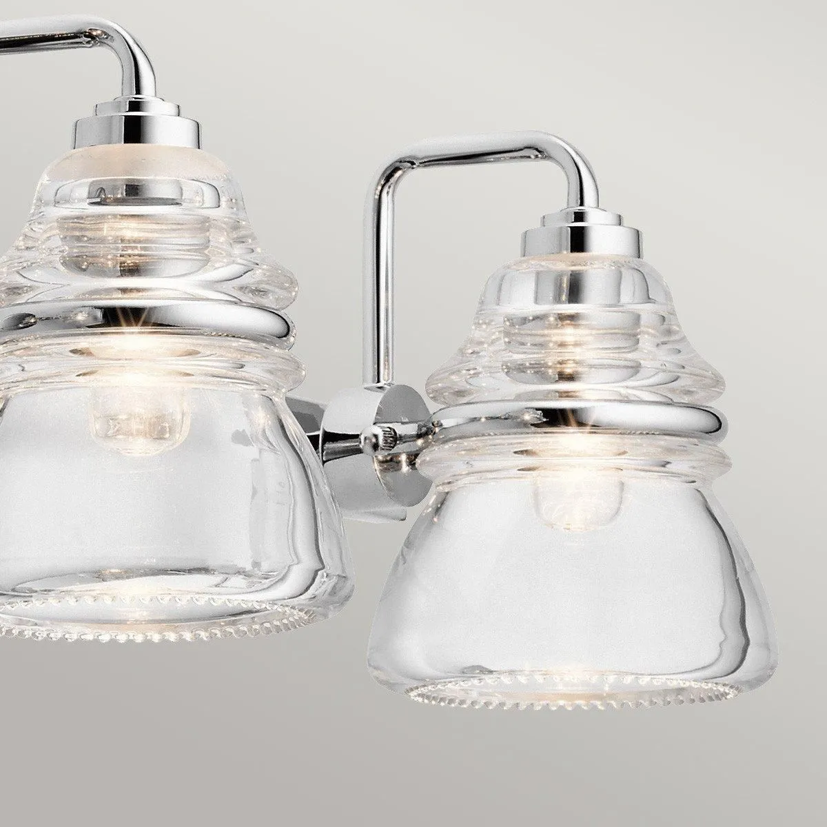 Netlighting Kichler Talland Bathroom Wall Lamp Polished Chrome IP44 in Grey 2