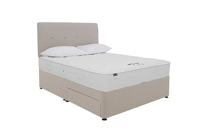 Eco Pocket Divan Set With No Storage - Small Double - Luxury Sandstone