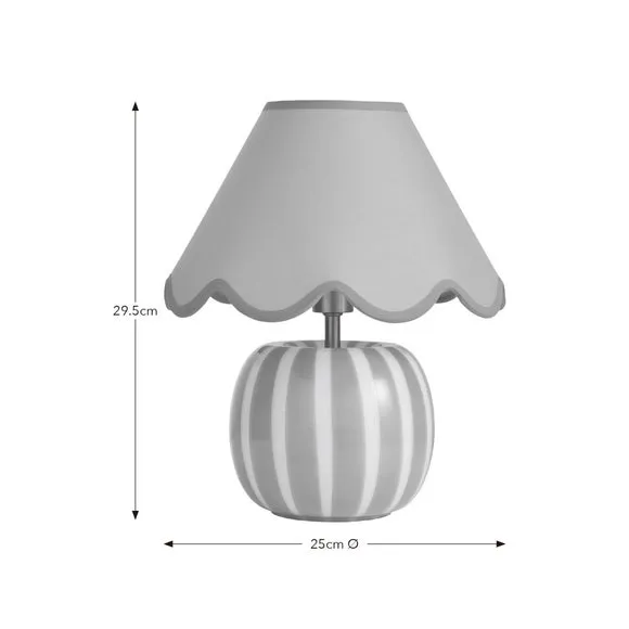 Matilda Striped Scallop Table Lamp 6