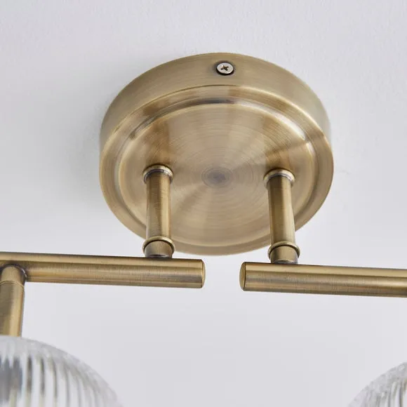 Cassia Ribbed 4 Light Adjustable Semi Flush Spotlight 4