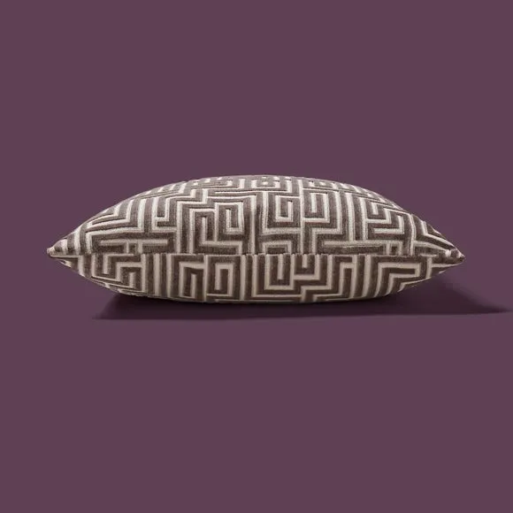 Greek Key Cut Square Cushion 4
