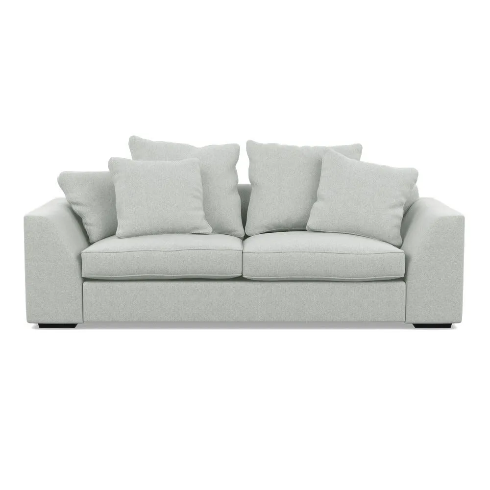 Heal's Cumulus 4 Seater Sofa Melton Wool Limestone Black Feet 2