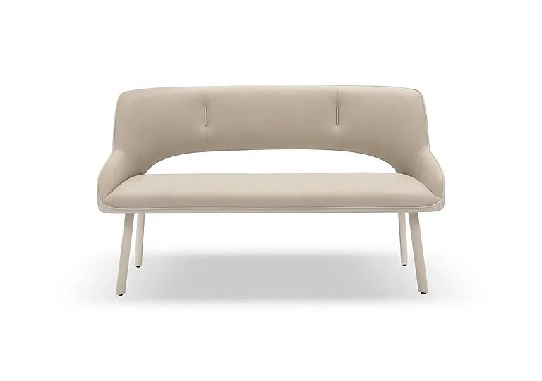 Tino Faux NC Leather High Back Dining Bench