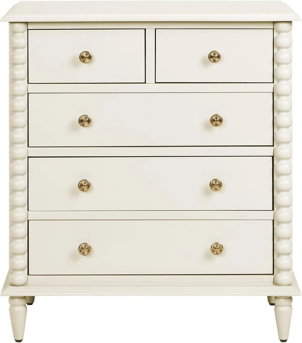 Statement Furniture Cromwell 2 over 3 Chest of Drawers with Bobbin Design in Cream 6