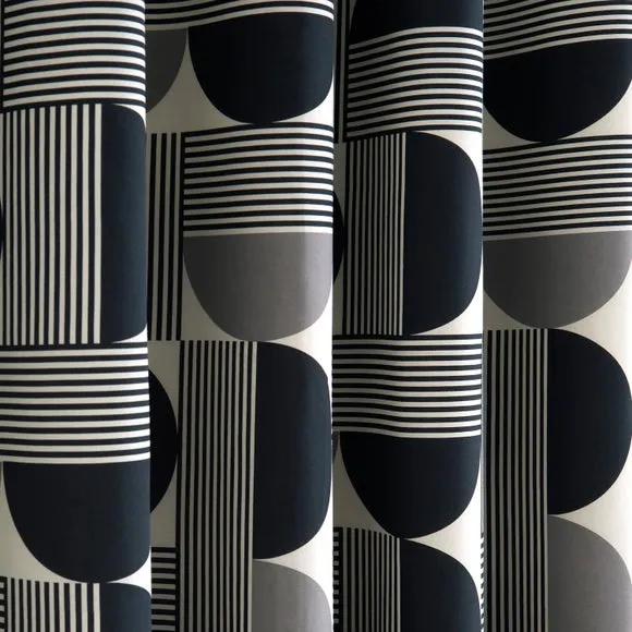 Bromley Modern Geo Eyelet Curtains 3