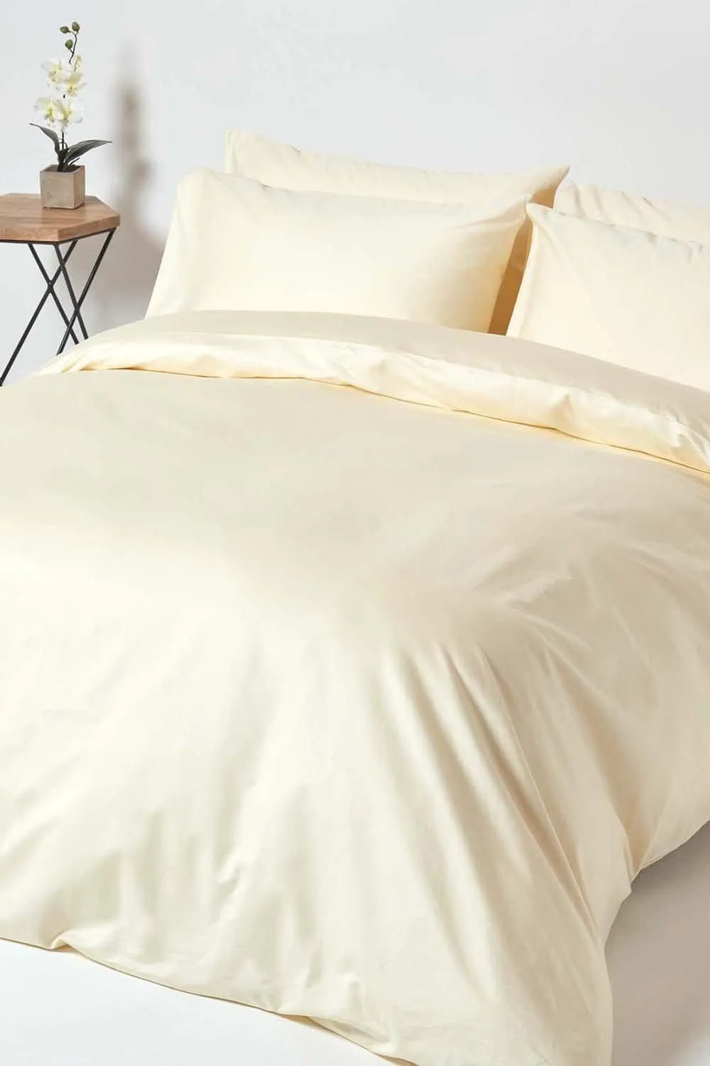 Homescapes Egyptian Cotton Deep Fitted Sheet 18 inch 1000 Thread Count in Cream 3