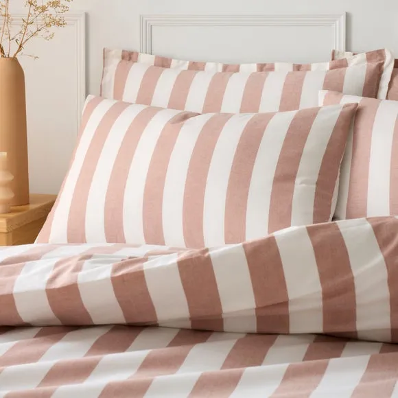 Beatrice Woven Stripe 100% Cotton Duvet Cover & Pillowcase Set 3