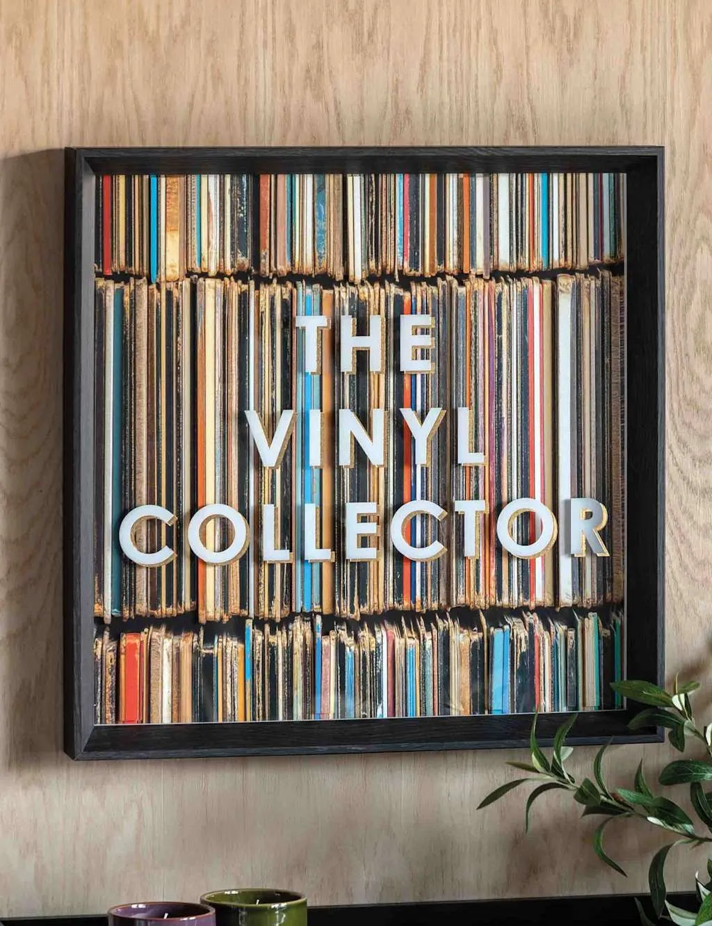 Gallery Direct The Vinyl Collector Square Framed Art Multi