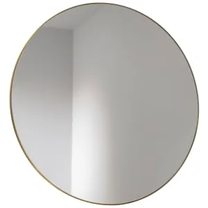 Abode Mayar Brushed Brass Round Bathroom Mirror - 600mm