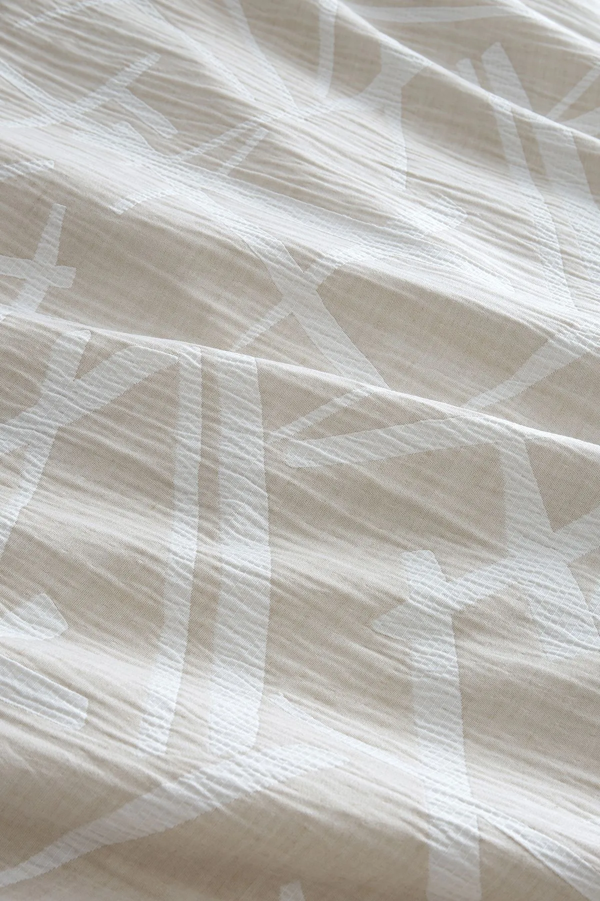 Appletree 'Otto' Jacquard Mark-Making Textured Duvet Cover Set in Natural 3