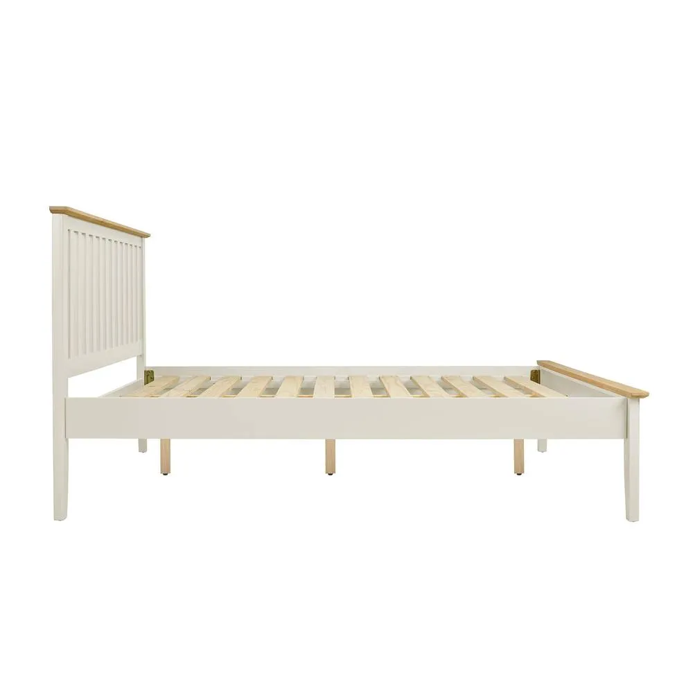 Statement Furniture Pembroke King Size Bed Frame 5ft with Slatted Headboard in Cream 3