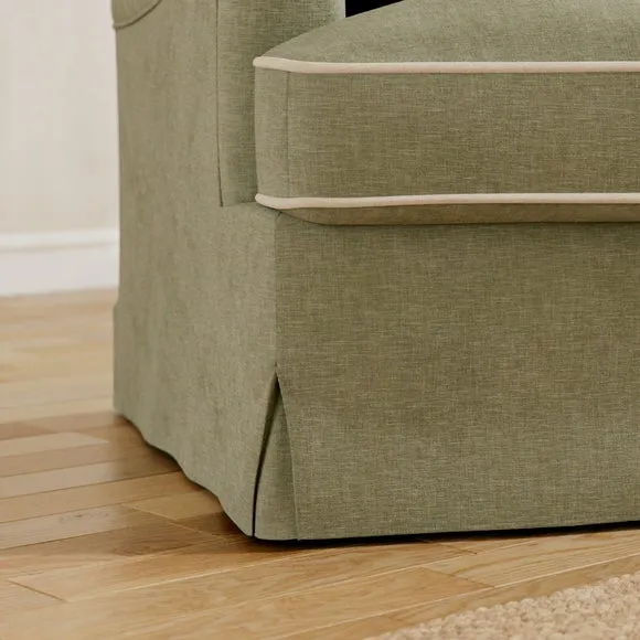 Beatrice II Faux Linen Fixed Loose Cover Snuggle Chair 5