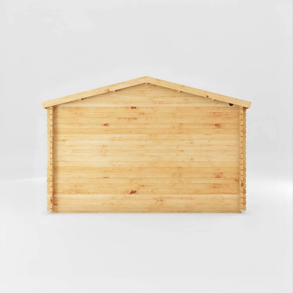 Mercia Home Office Studio Log Cabin - 28 mm - L414.1 x W503.6 x H272.5 cm in Light Tan 4