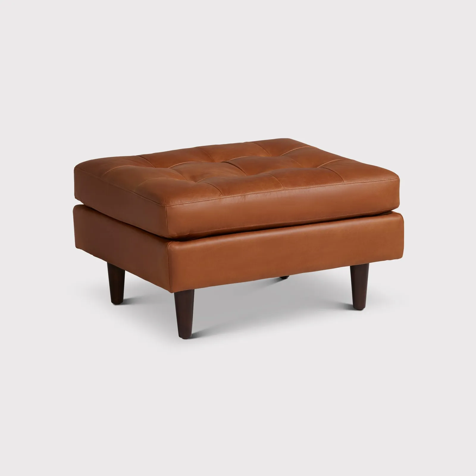 Hemingway Ottoman, Brown Leather | Barker & Stonehouse 1