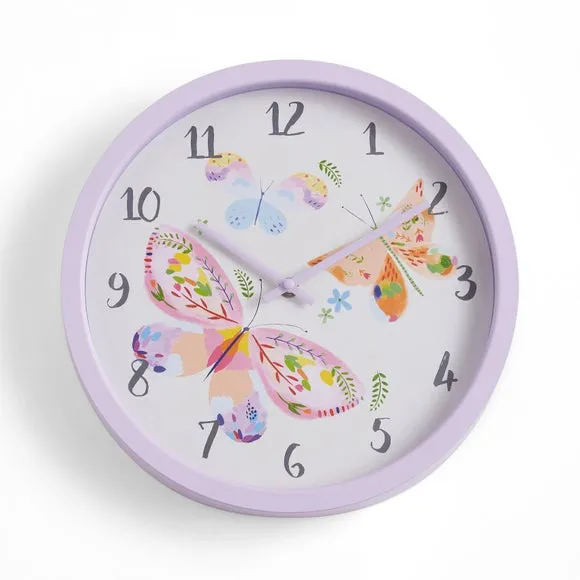 Buttterfly Round Wall Clock 3