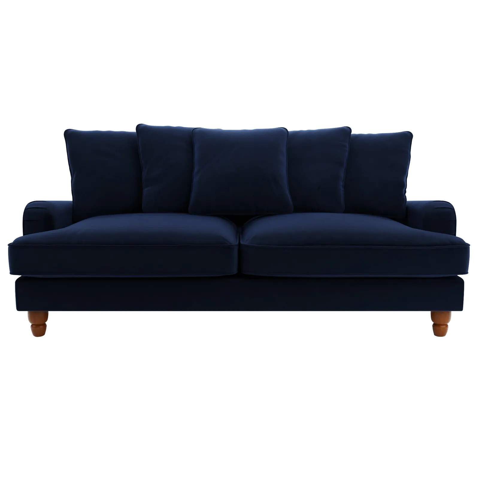 Beatrice Velvet Scatter Back 3 Seater Sofa Navy