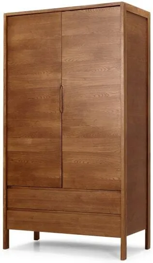 Ledger wardrobe, dark stain ash