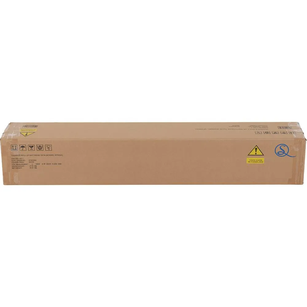 Seconique Yasmin 5' Roll-Up Mattress 18cm (Bonnel Spring) in White 3