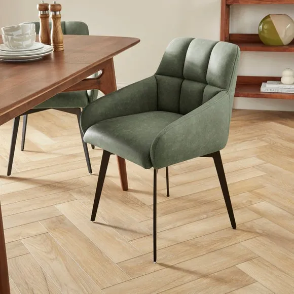 Jase Swivel Dining Chair, Faux Leather 1
