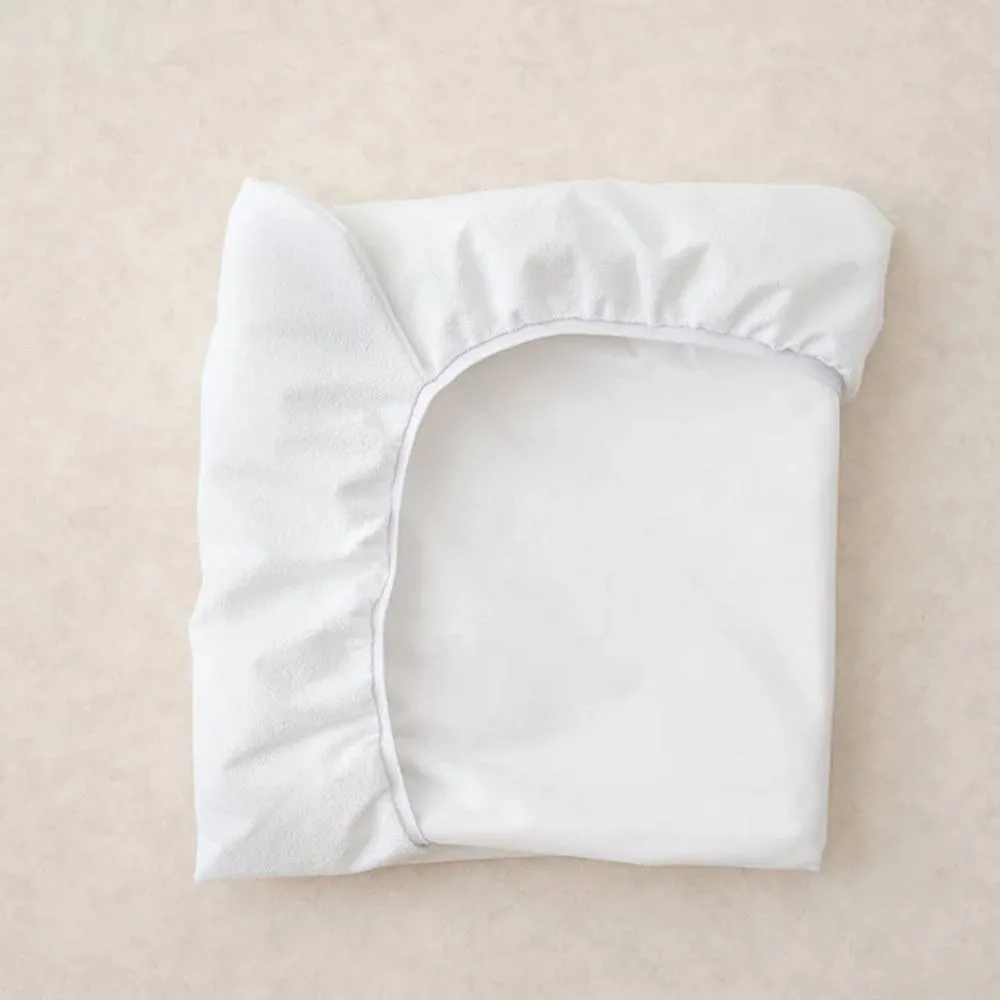The Tiny Bed Company Waterproof Mattress Protector to fit Nuna Sena Aire - 94 x 66cm in White