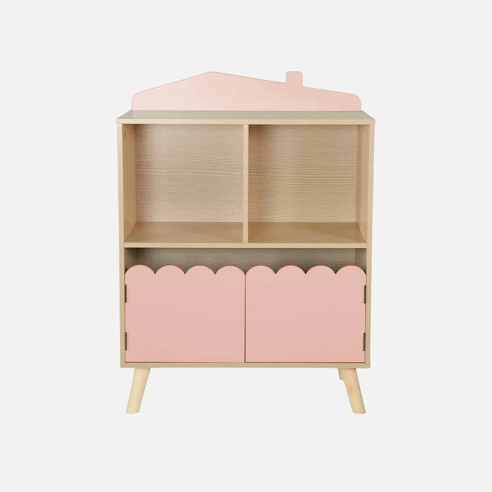 sweeek 2-shelf 2-door Bookcase in Pink 2