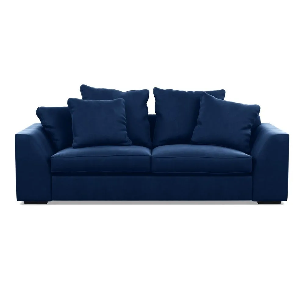 Heal's Cumulus 4 Seater Sofa In Velvet Midnight With 2