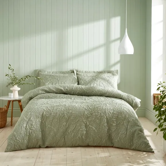 Filey Leaf Duvet Cover & Pillowcase Set 1