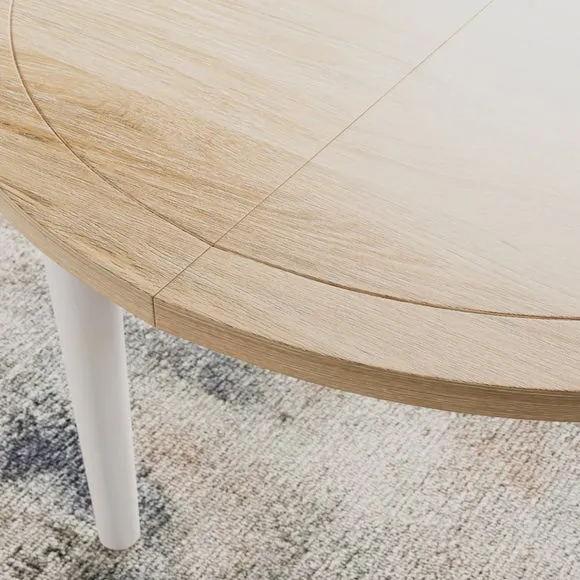 Pip 4-6 Seater Round to Oval Extendable Dining Table 3
